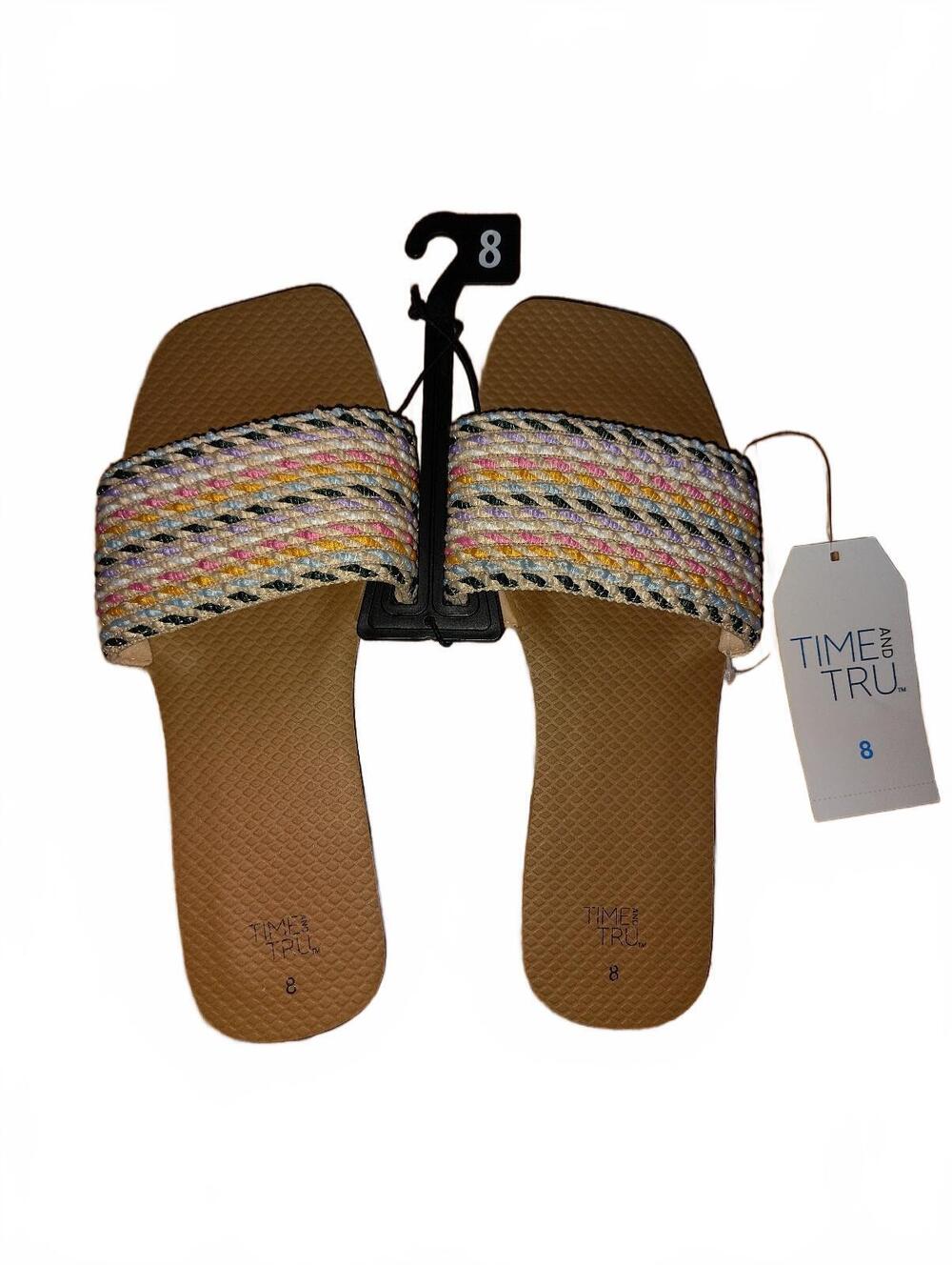 Time & Tru Multicolor Sandals